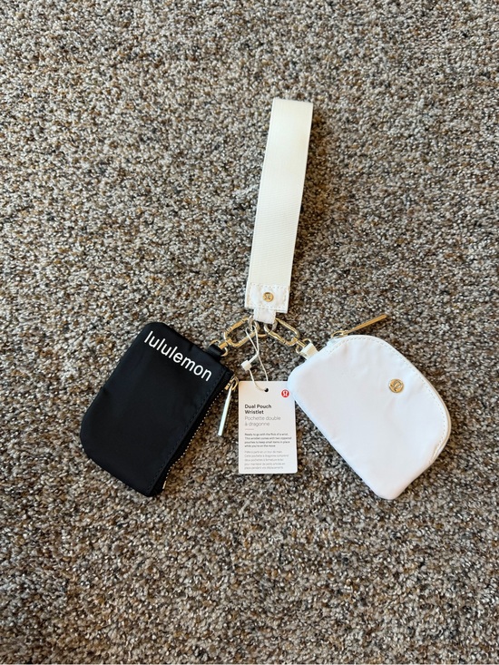 lululemon athletica Accessories - Lululemon Black and White Dual Pouch Wristlet Set Brand New